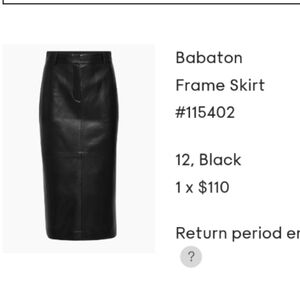 Babaton Black Leather Frame Pencil Skirt